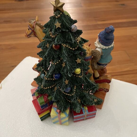 Fitz and Floyd Happy Holidays Stocking Holder 2004 Santa Elf Christmas Tree - Picture 7 of 16